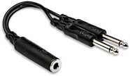Hosa YPP-106 1/4" TS Female to Dual 1/4" TS Y Adapter Cable