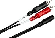 Hosa CFR-210 Stereo Breakout Cable, 3.5 mm TRS-F to Dual RCA