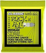 Ernie Ball Regular Slinky Classic Rock n Roll Pure Nickel Wrap Electric Guitar Strings (10-46 Gauge)
