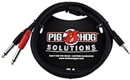 Pig Hog Solutions Stereo Breakout Cable, 3.5mm to Dual 1/4"