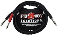 Pig Hog Dual TRS to 1/4" Insert Cable