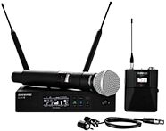 Shure QLXD124/85 Combo Wireless System with SM58 Handheld Transmitter and WL185 Lavalier Microphone