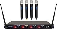 VocoPro UHF-5800 4-Channel Handheld Wireless Microphone System (with Gig Bag)