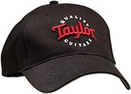 Taylor Red/White Emblem Black Baseball Cap