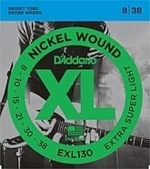 D'Addario EXL130 XL Electric Guitar Strings (X-Super Light, 8-38)