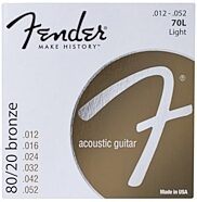 Fender Light 80/20 Bronze Acoustic Guitar Strings
