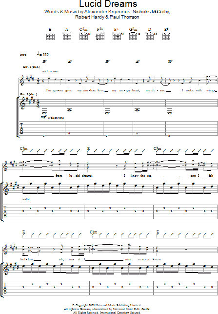 Lucid Dreams Guitar Tab Zzounds