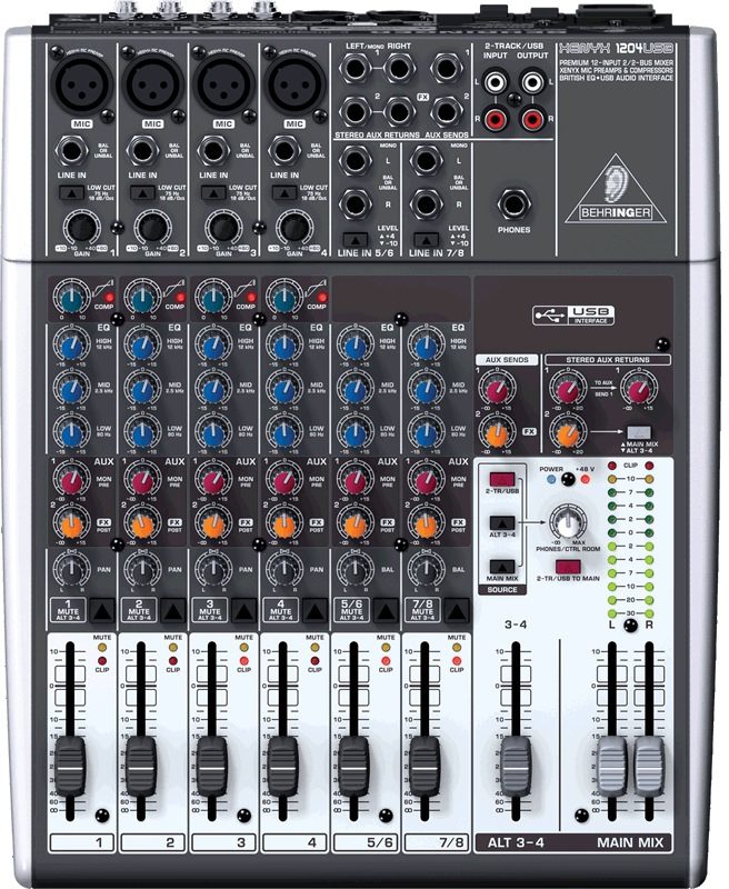 behringer xenyx q502usb unpowered mixer review