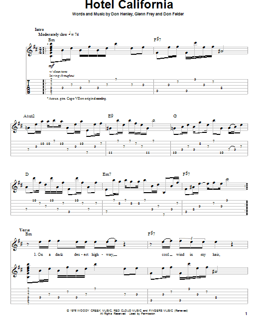 how to play hotel california on guitar