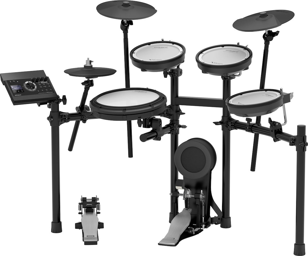 and Austin Bazaar Polishing Cloth 3 Pairs of Sticks Audio Cable Roland TD-17KL Electronic Drum Set Bundle with Drum Throne 