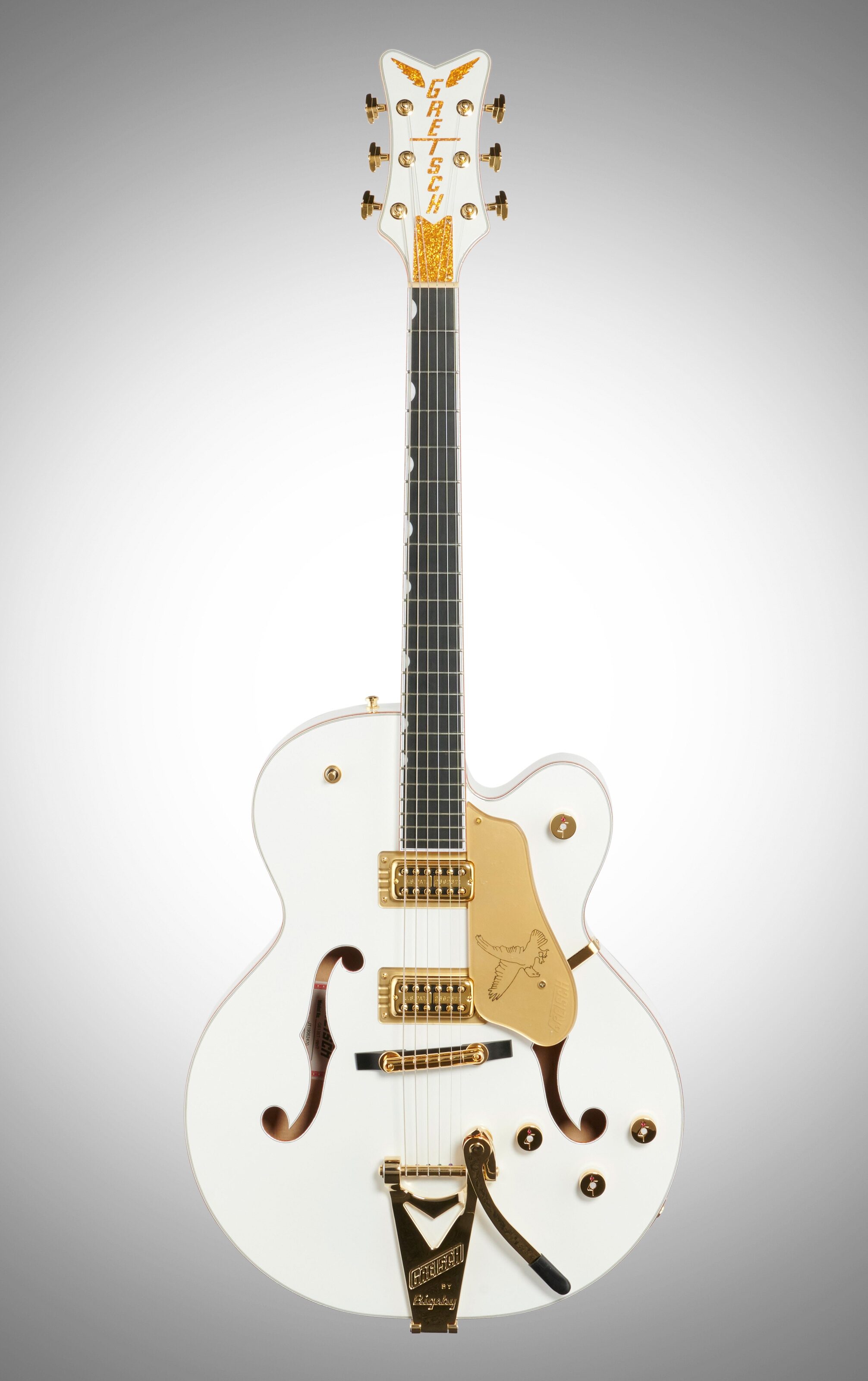 Gretsch G6136t Players Edition White Falcon With String Thru Bigsby Electric Guitar With Case