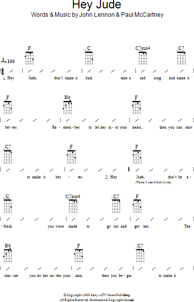 hey jude chords musicnotes