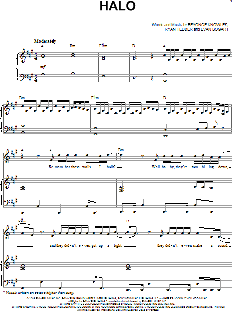 Halo Piano Vocal Zzounds - roblox halo piano sheet