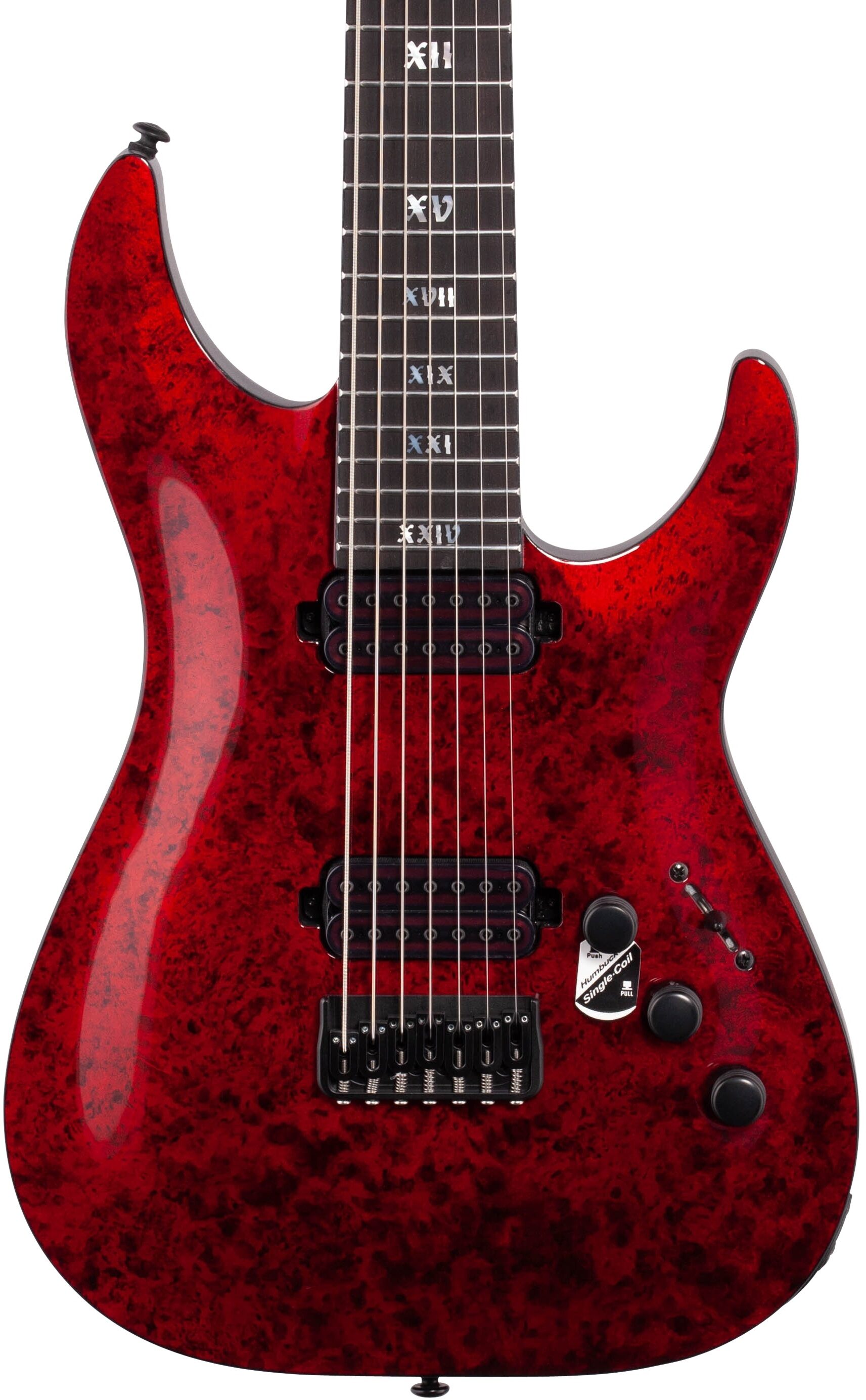 red 7 string guitar