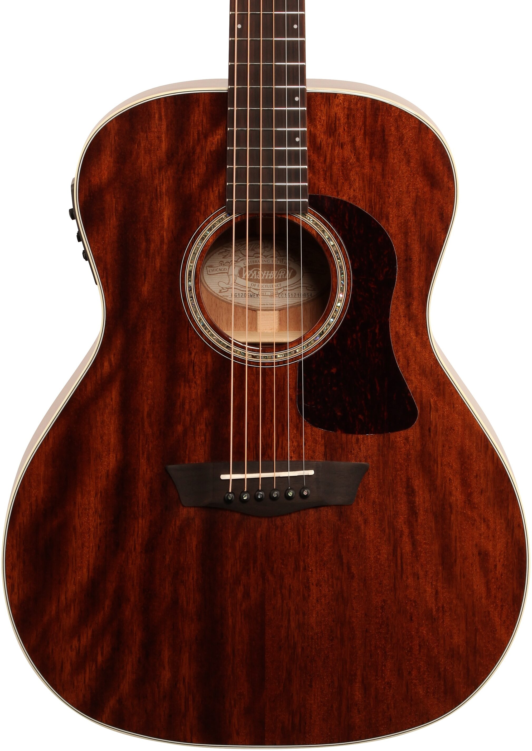 washburn mahogany acoustic guitar