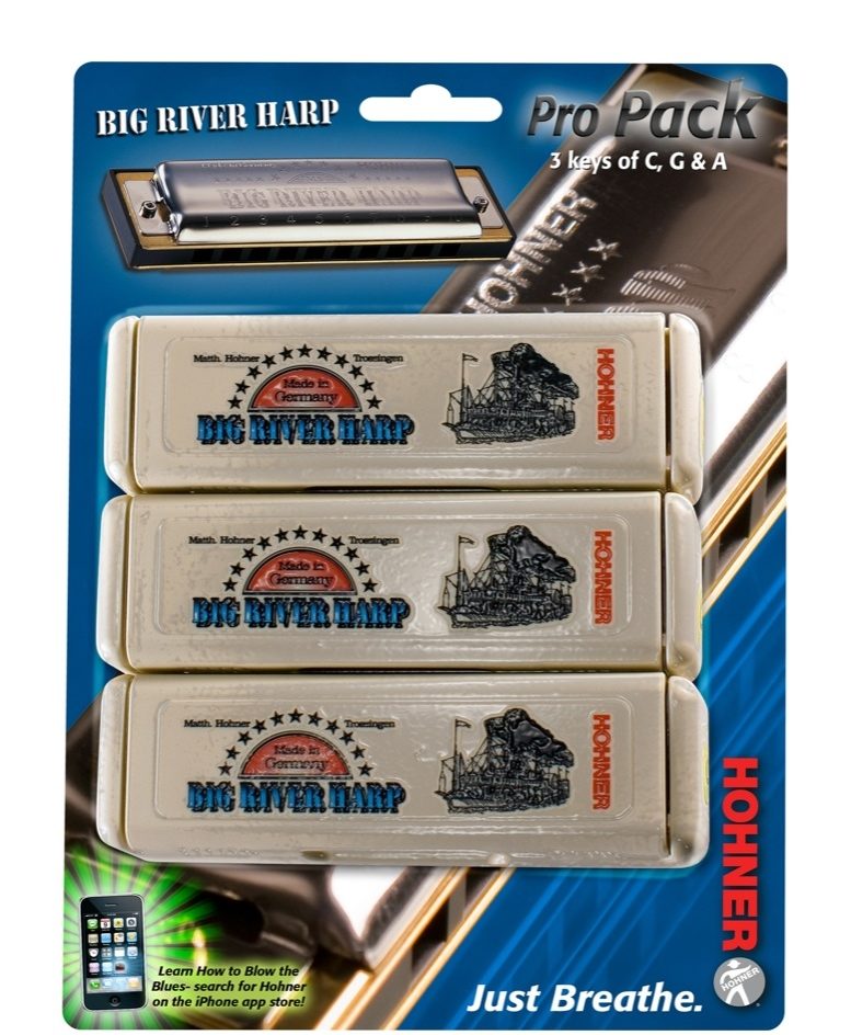 Hohner 590 Big River Harp Harmonica Pack