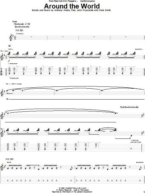 Around The World Guitar Tab Zzounds