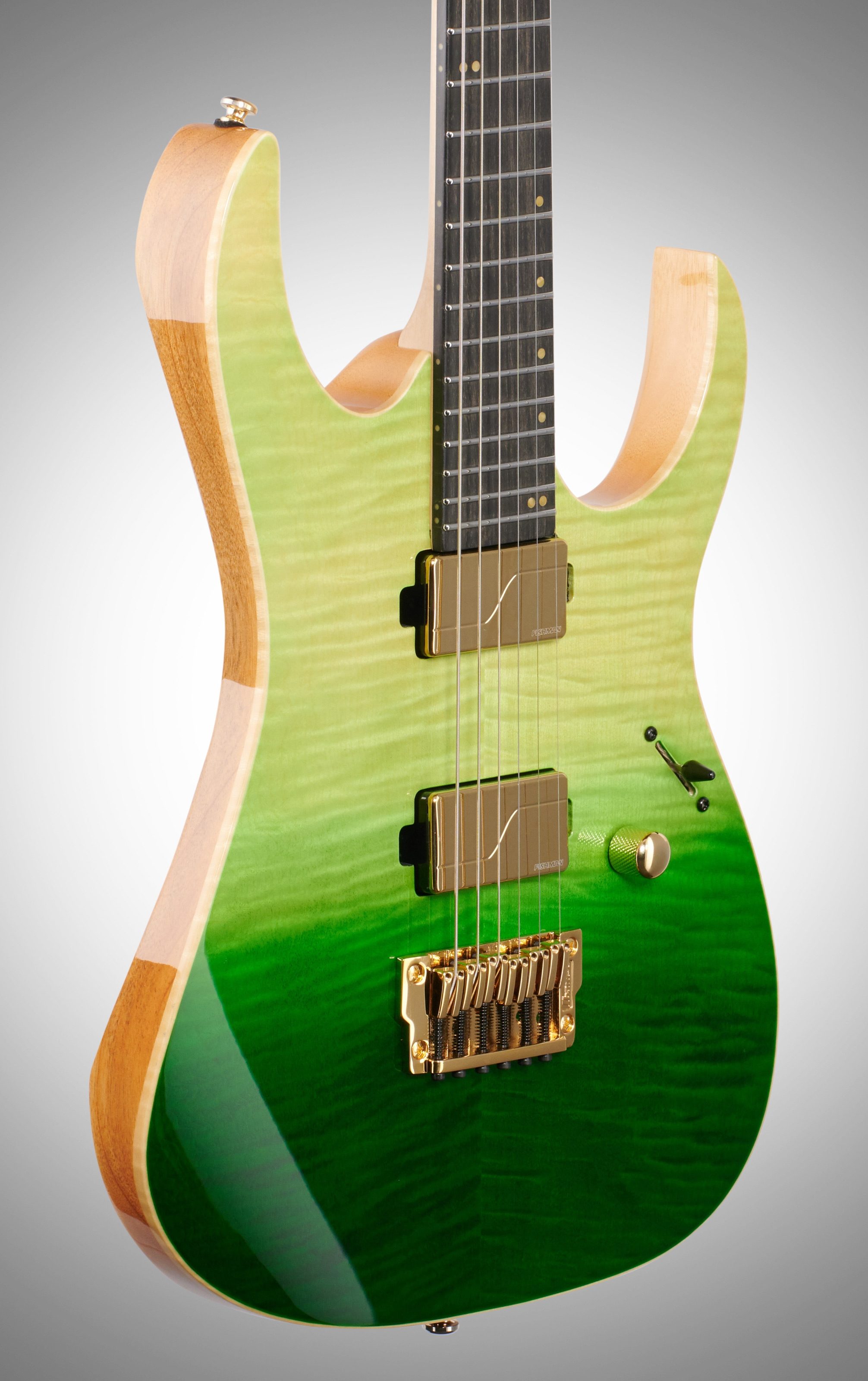 Ibanez Luke Hoskins LHM1 Electric Guitar (with Gig Bag), Transparent Green