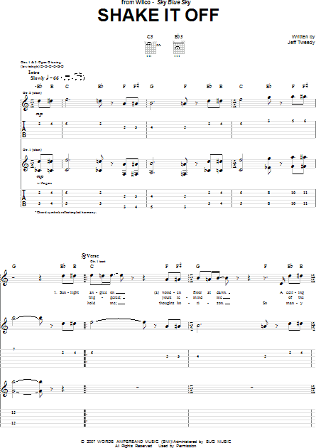 Shake It Off Guitar Tab Zzounds