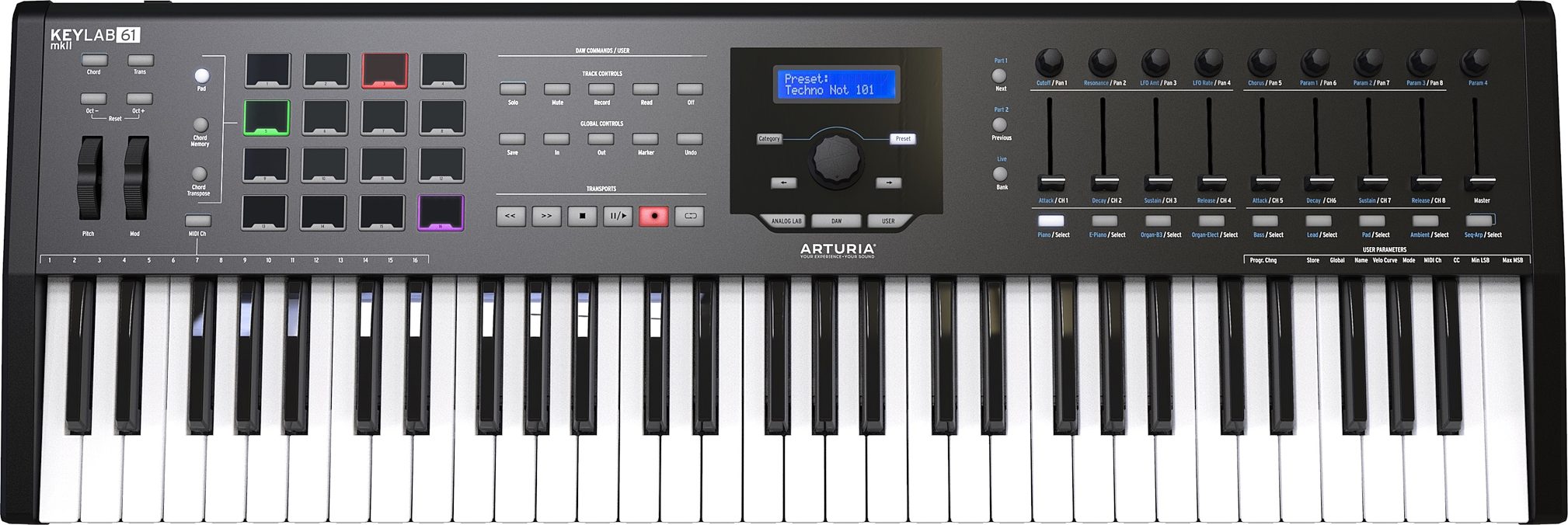 Arturia Keylab 61 Mkii Usb Midi Controller Keyboard Black