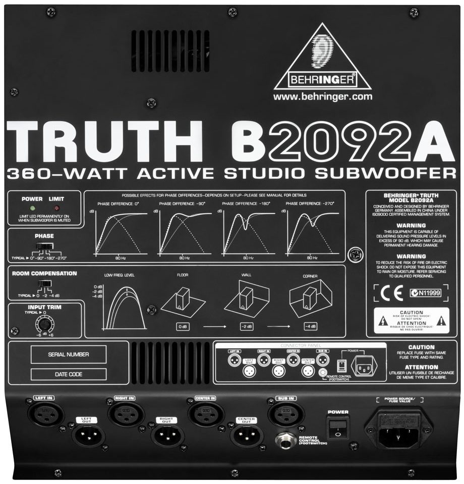 Behringer B2092A Active Studio 