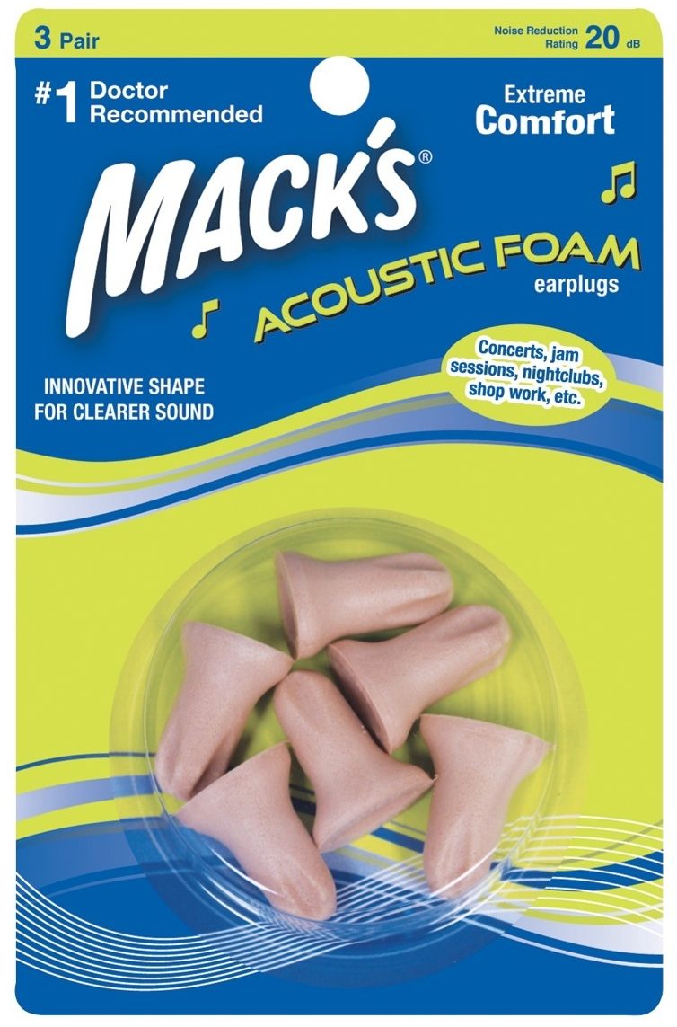 Macks Musician Earplugs Mack's Acoustic Soft foam 7 Pairs Ear plugs 