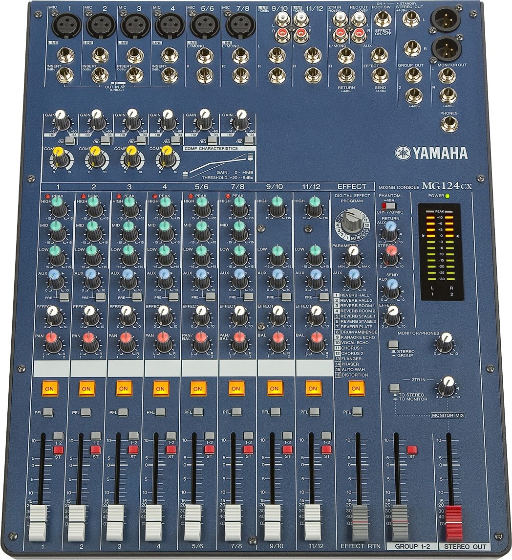 Yamaha Mg124cx 12 Channel Stereo Mixer With Effects Zzounds