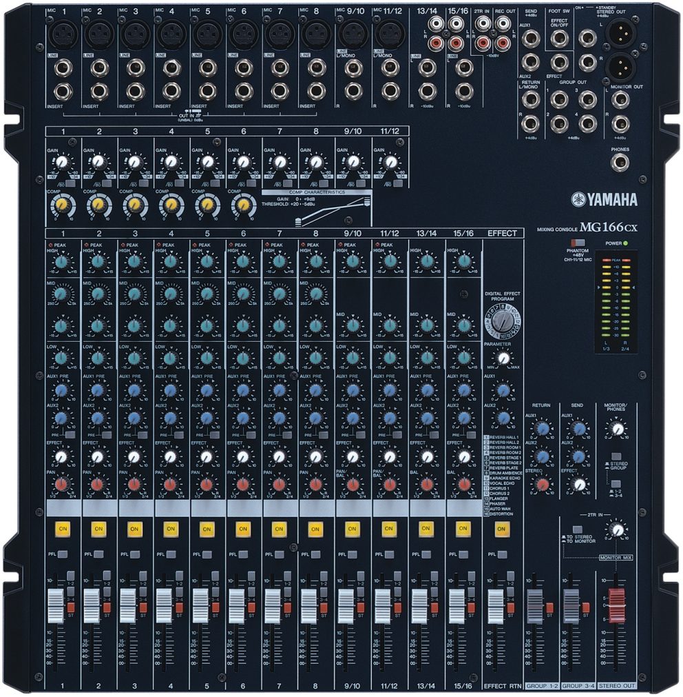 Yamaha Mg166cx 16 Channel Stereo Mixer With Effects Zzounds