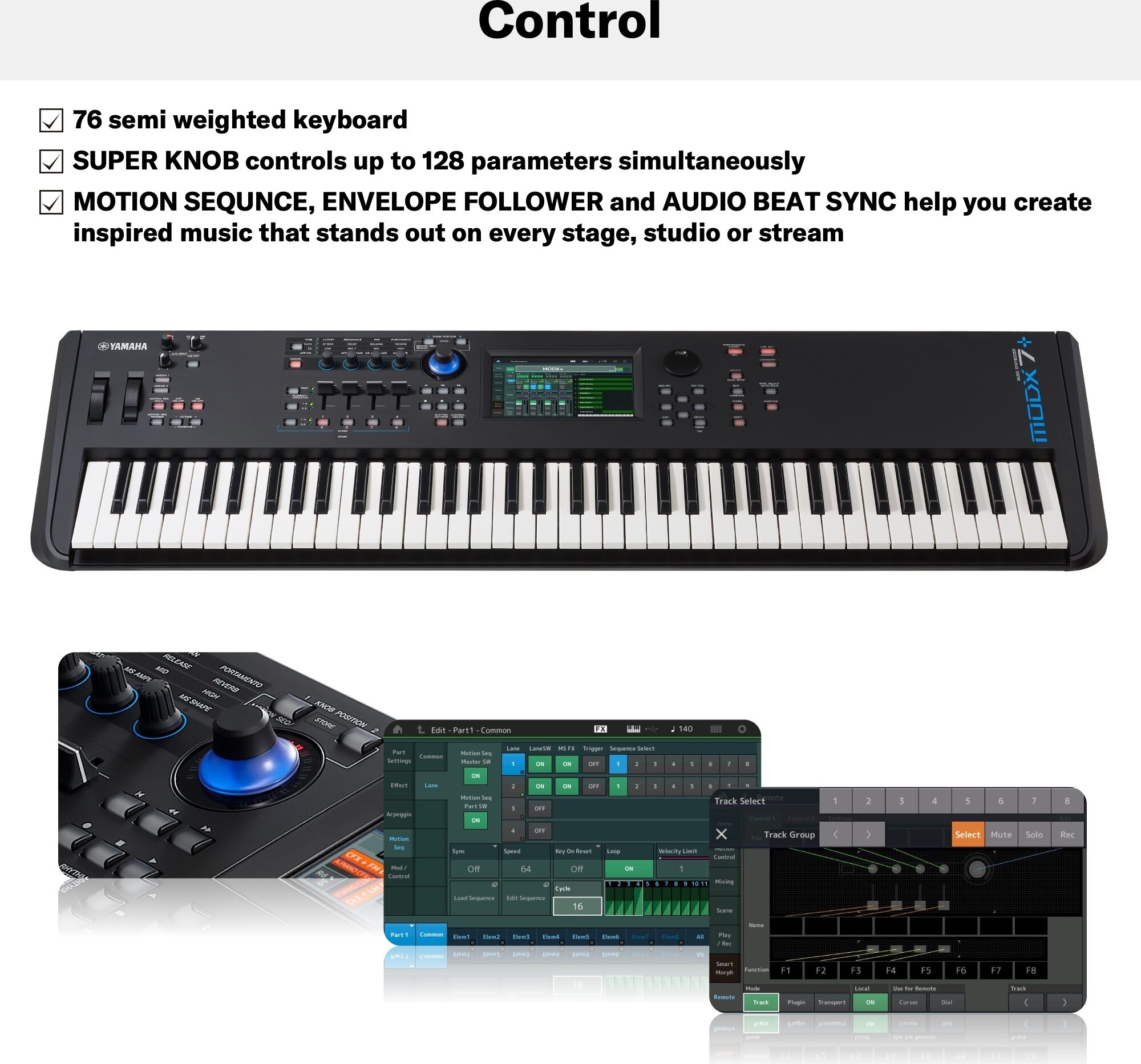 Yamaha MODX7 Plus Keyboard Synthesizer, 76-Key | zZounds