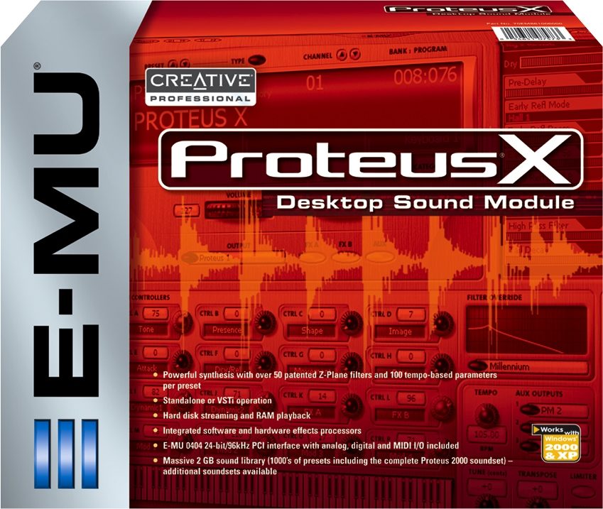 e-mu proteus x2 software sound module