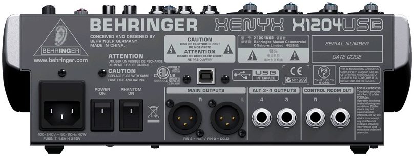 behringer xenyx x1204usb manual