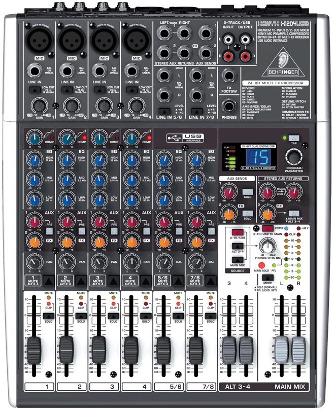 behringer xenyx x1204usb usb audio mixer