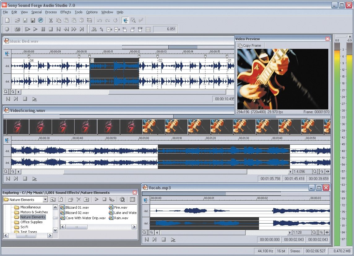 sony sound forge audio studio change pitch