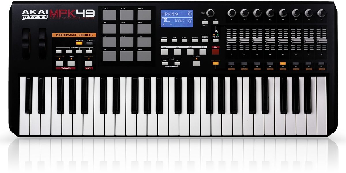 Akai Mpk49 49 Key Midi Controller Keyboard Zzounds