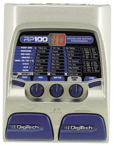 digitech rp100 modeling guitar processor