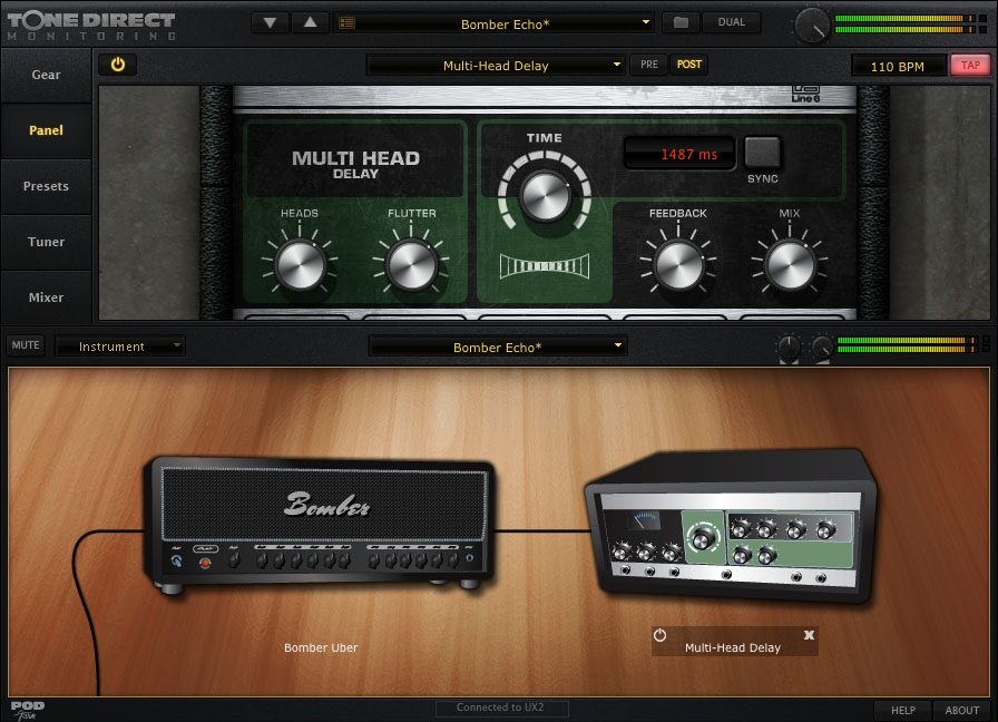 line 6 pod studio ux1 with pod farm