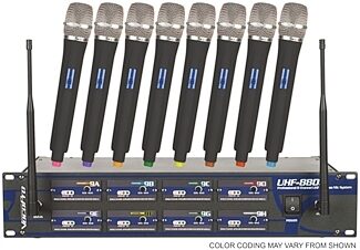 VocoPro UHF-8800 Pack 8-Channel Wireless Microphone System