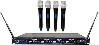 VocoPro UHF-5805 4-Channel Rechargeable Handheld Wireless Microphone System