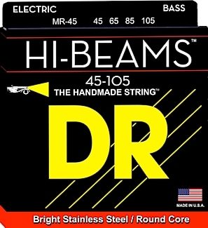 DR Strings MR45 Hi-Beam Electric Bass Strings (Medium, 45-105)