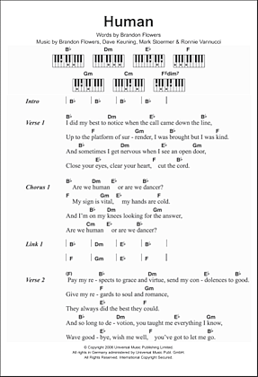 Human Piano Chords Lyrics