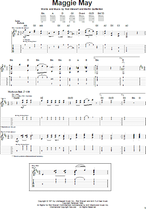 Maggie May - Guitar TAB | zZounds