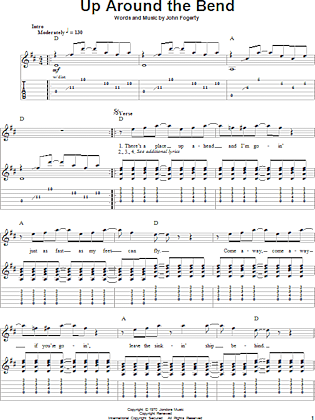 Up Around The Bend - Guitar Tab Play-Along | zZounds