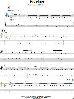 Pipeline - Guitar Tab Play-Along | zZounds