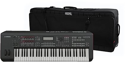 Yamaha MOXF6 Keyboard Synthesizer, 61-Key, With Gator G-PG-61 ProGo Gig Bag