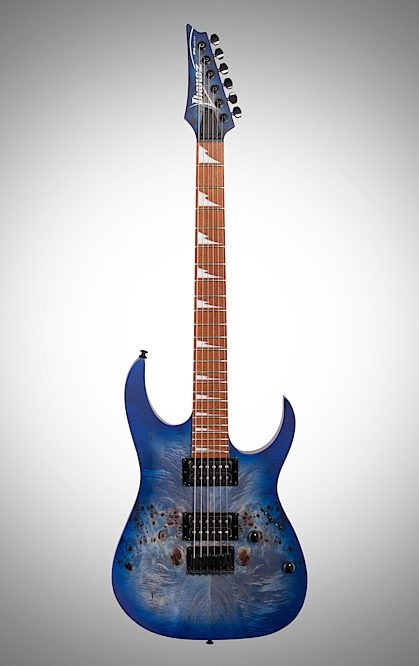 string b flat guitar Lagoon Electric Guitar, Blue Burst Ibanez RGRT621DPB Flat