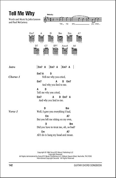 Tell Me Why Guitar Chords Lyrics Zzounds