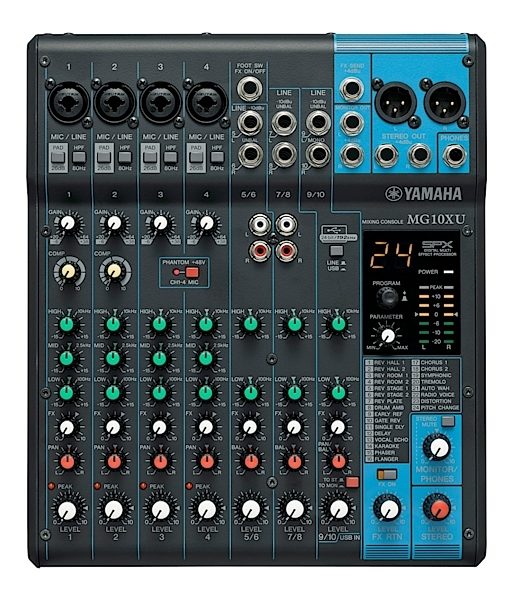 Yamaha Mg10xu Usb Stereo Mixer With Effects Zzounds