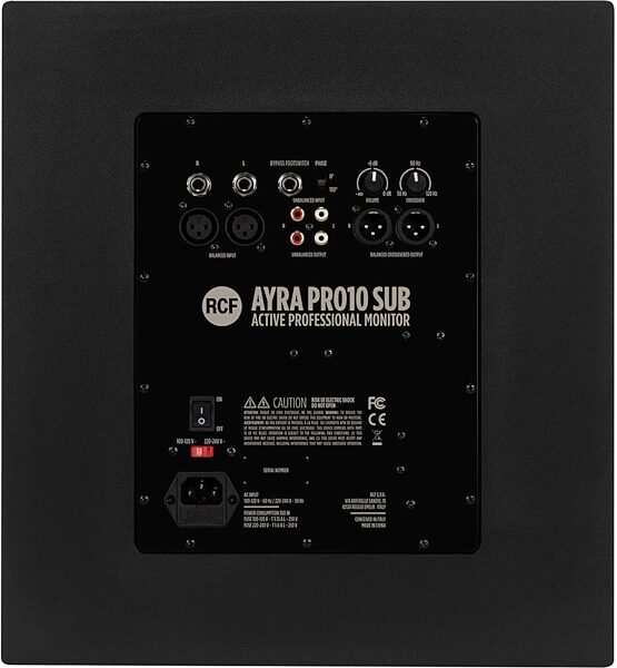 RCF Ayra Pro 10 Sub Active Studio Monitor Subwoofer, New, Action Position Back