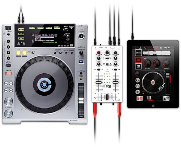 IK Multimedia iRig Mix Mixer for iDevices, In Use with CDJ and iPad