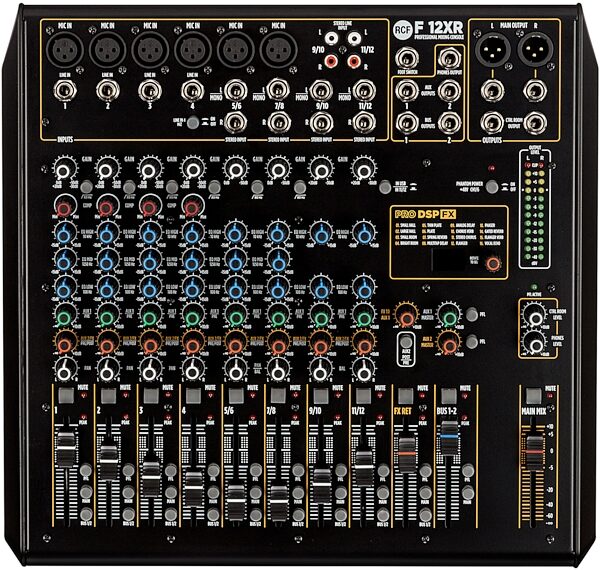 RCF F 12XR USB Mixer with Effects, 12-Channel, New, Action Position Control Panel